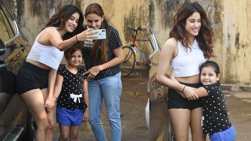 Little fan girl hugs Janhvi Kapoor as she comes out of gym and the pics are awwdorable!