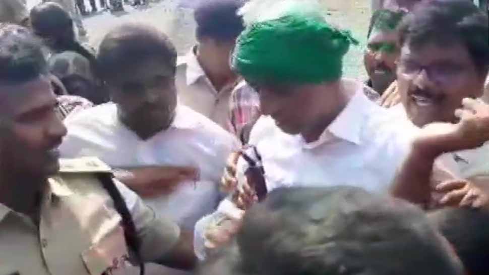 TDP MP Jayadev Galla arrested for attending protest rally against Andhra Pradesh&#039;s government decision to set up three state capitals