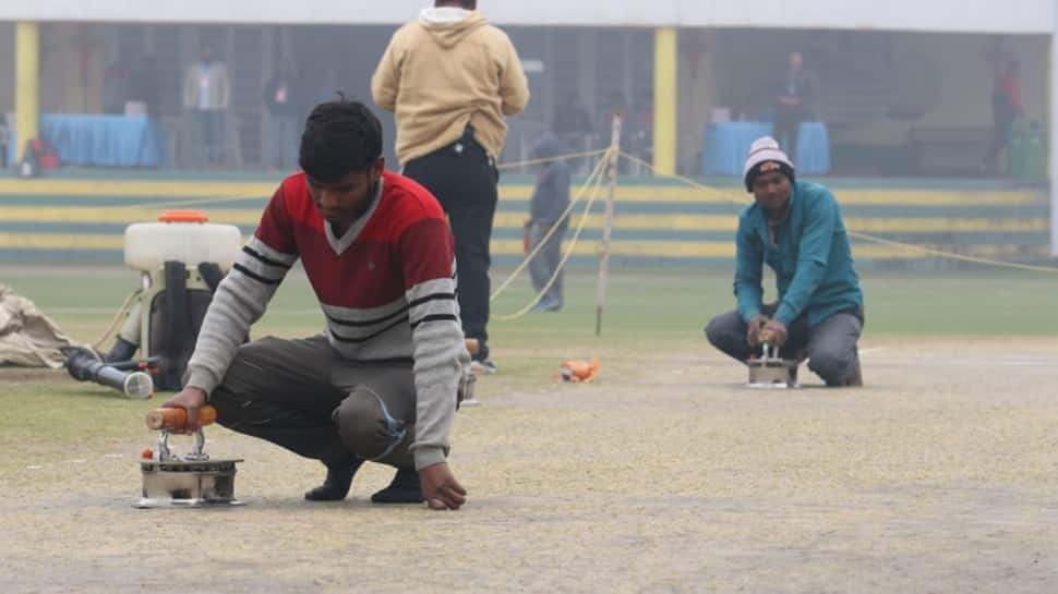 Bizarre! Coal-fired irons used to dry pitch at Kanpur&#039;s Kamla Club Ground- See pics