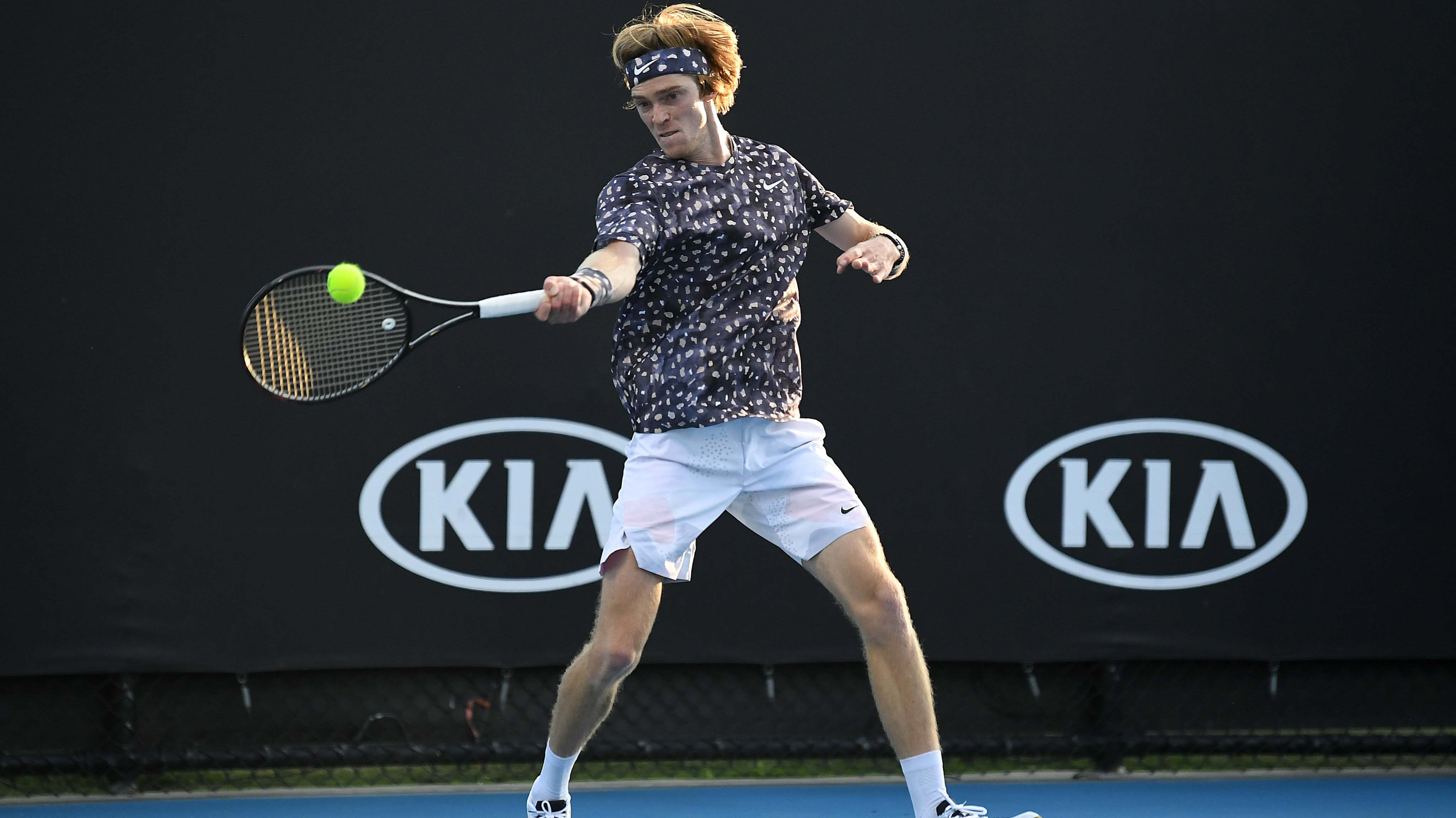 Australian Open: Andrey Rublev rallies past David Goffin to continue winning streak