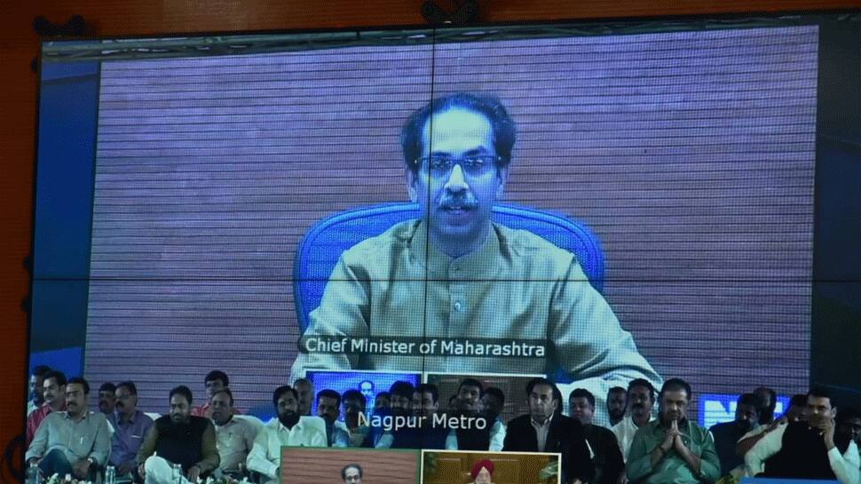 Maharashtra CM Uddhav Thackeray inaugurates Nagpur Metro&#039;s Aqua line through video conferencing