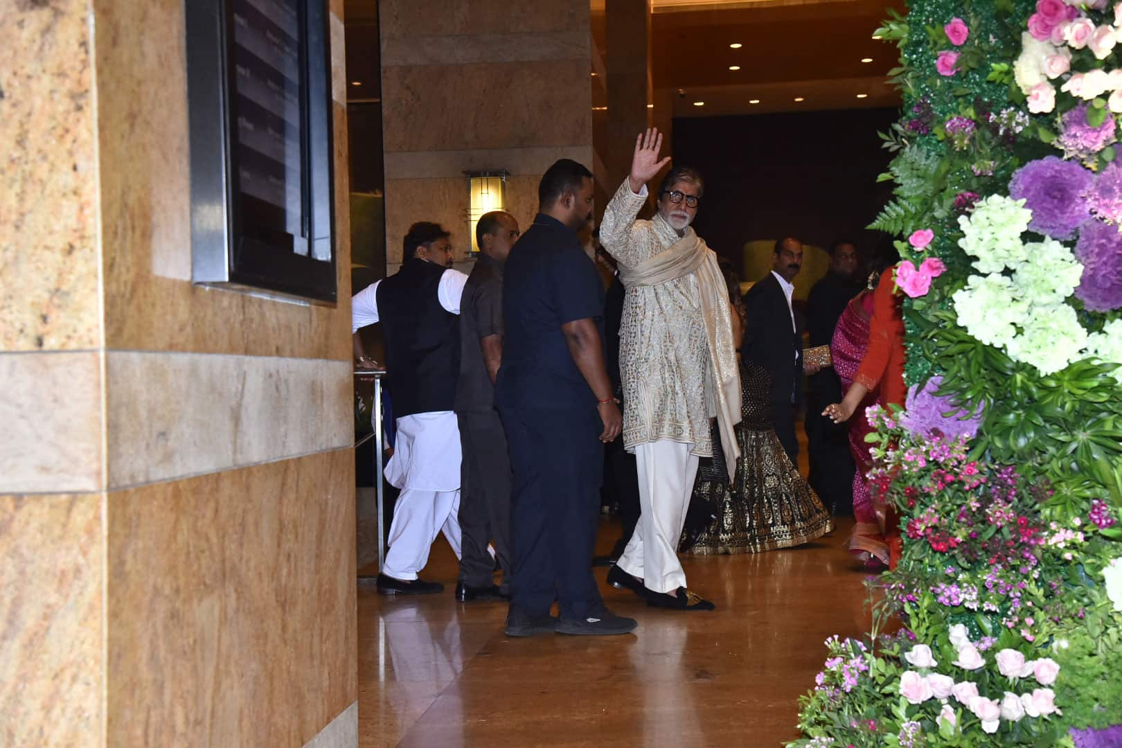 Amitabh Bachchan at Armaan Jain's wedding