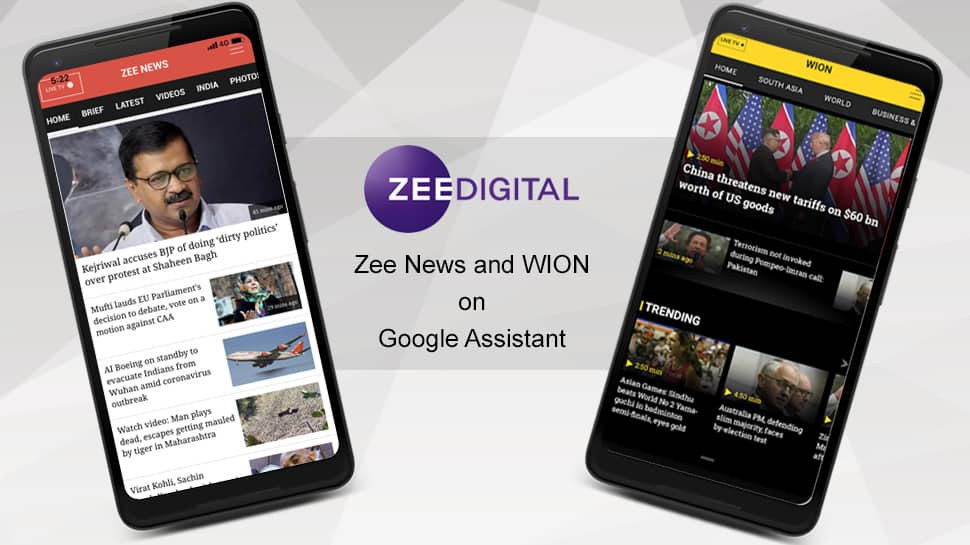 Zee News and WION now on Google Assistant