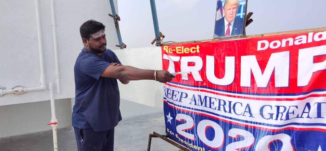 Trump fan in India