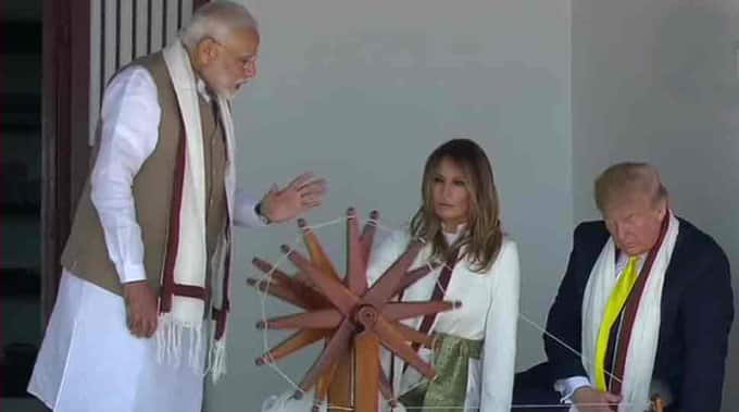 US President Donald Trump and Melania&#039;s message in Sabarmati Ashram: To my great friend Prime Minister Modi - Thank you for this wonderful visit!