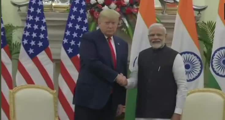 President Donald Trump praises PM Modi&#039;s popularity, says &#039;People love you here&#039;  