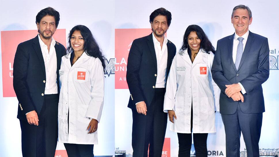 Shah Rukh Khan&#039;s video of helping PhD scholar fix her coat goes viral, internet showers love – Watch