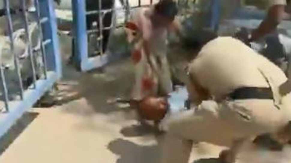 Telangana cop caught on camera kicking man grieving for his dead daughter, probe ordered