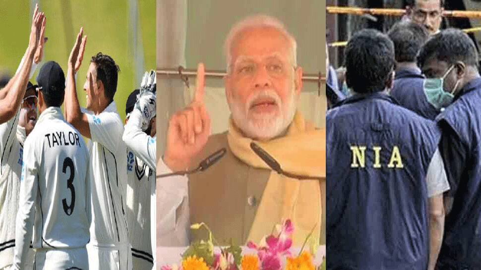 PM Modi launches 10,000 FPO, NIA conducts raids at 2 places in South Kashmir, New Zealand reach 63/0 in first innings after wrapping India for 242: Here&#039;s top news for February 29