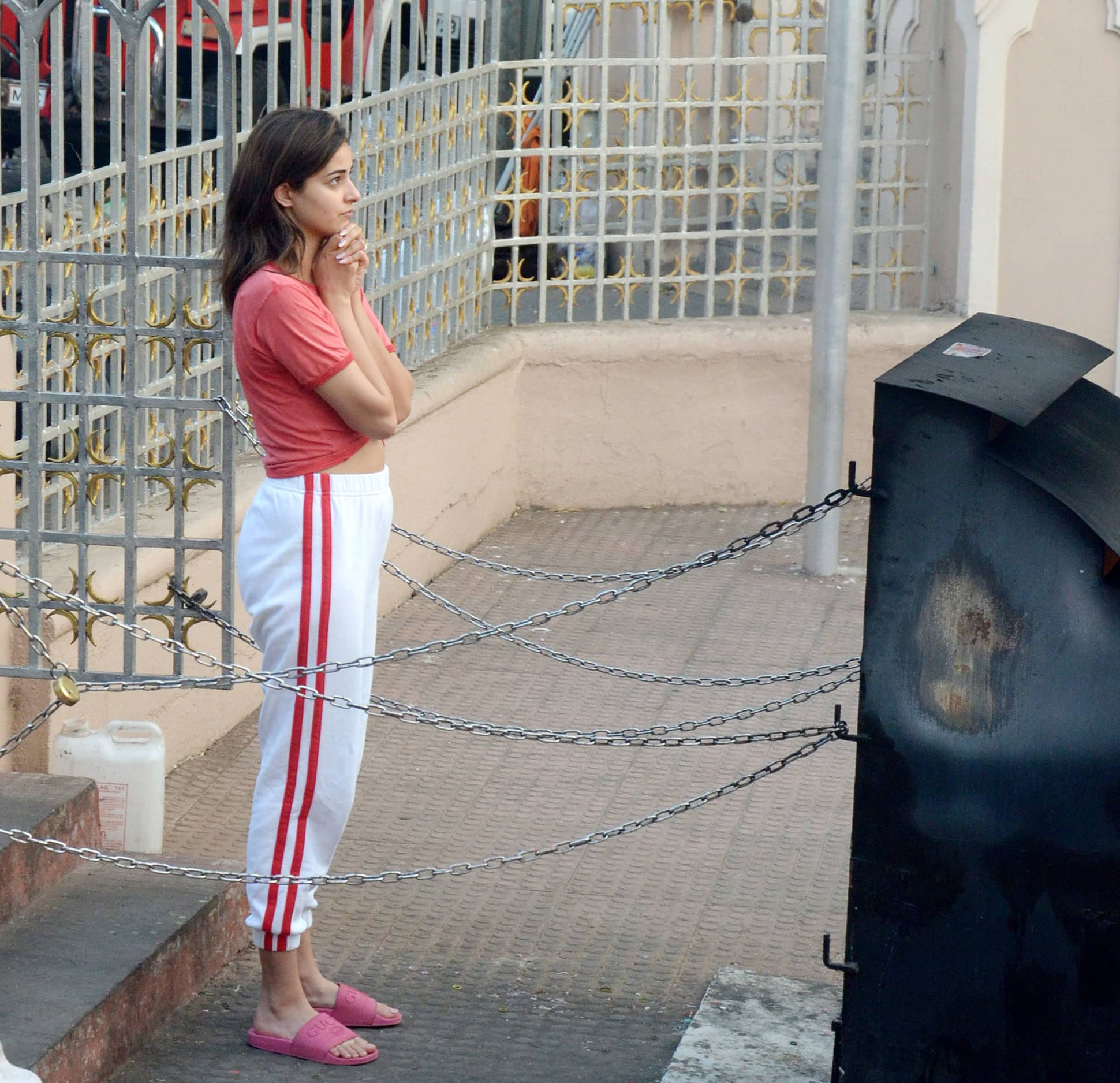 Ananya Panday busy praying at the Mount Mary Church