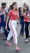 Ananya Panday clicked at Mount Mary Church