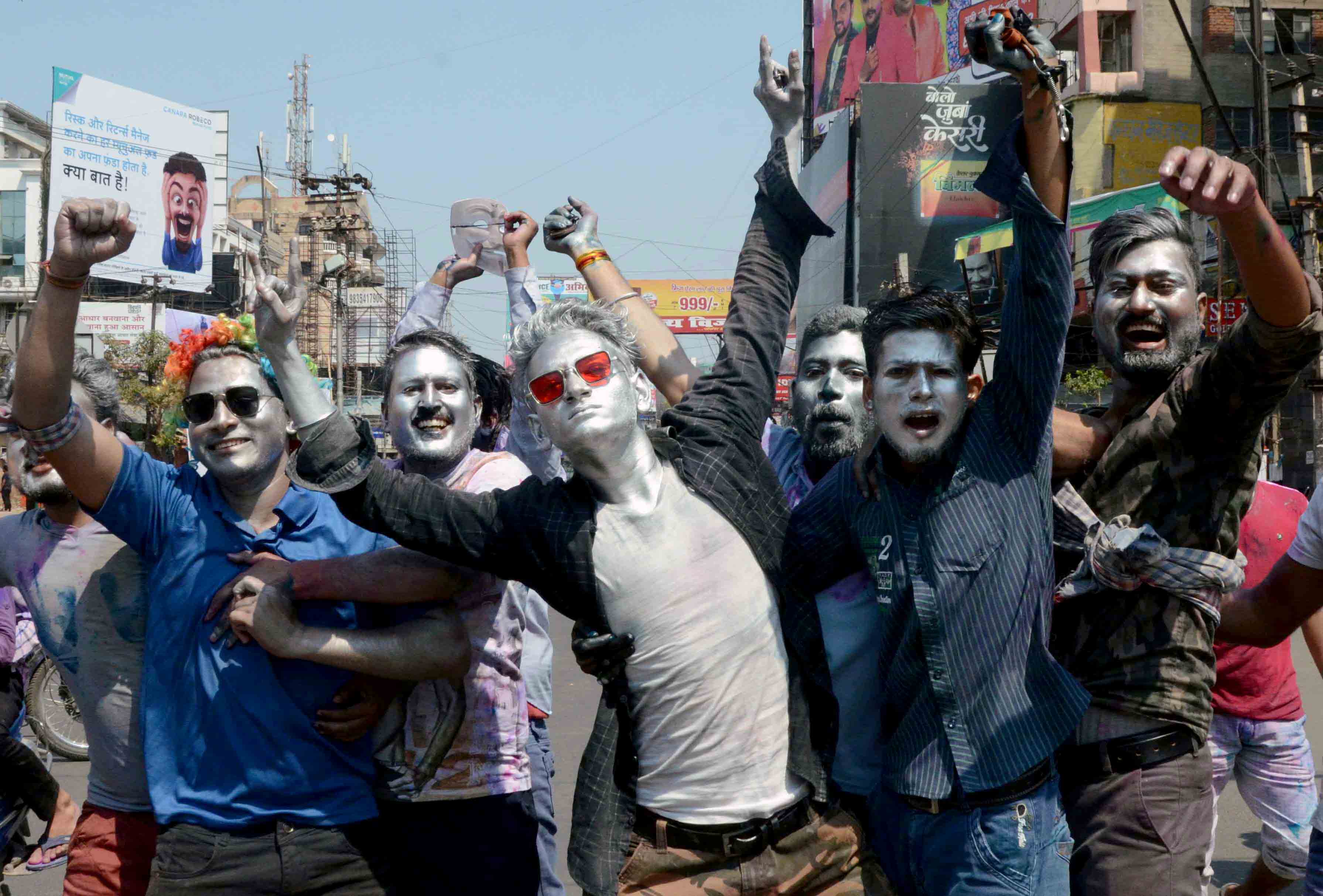 Holi celebration in Patna