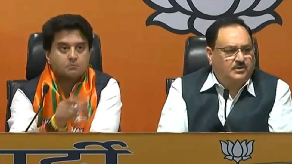 Breaking news: Jyotiraditya Scindia joins BJP in presence of party president JP Nadda a day after quitting Congress