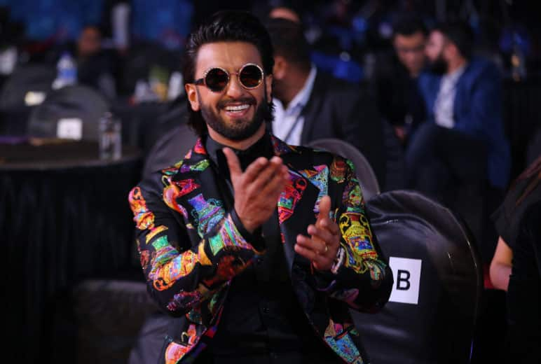 Ranveer Singh cheers from the crowd