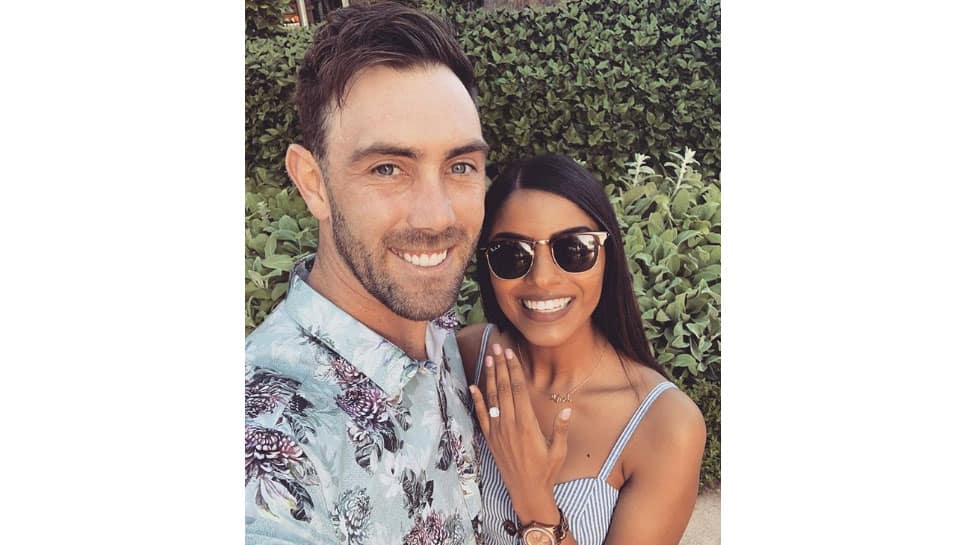 Glenn Maxwell, fiancee Vini Raman celebrate engagement in Indian style--See pic