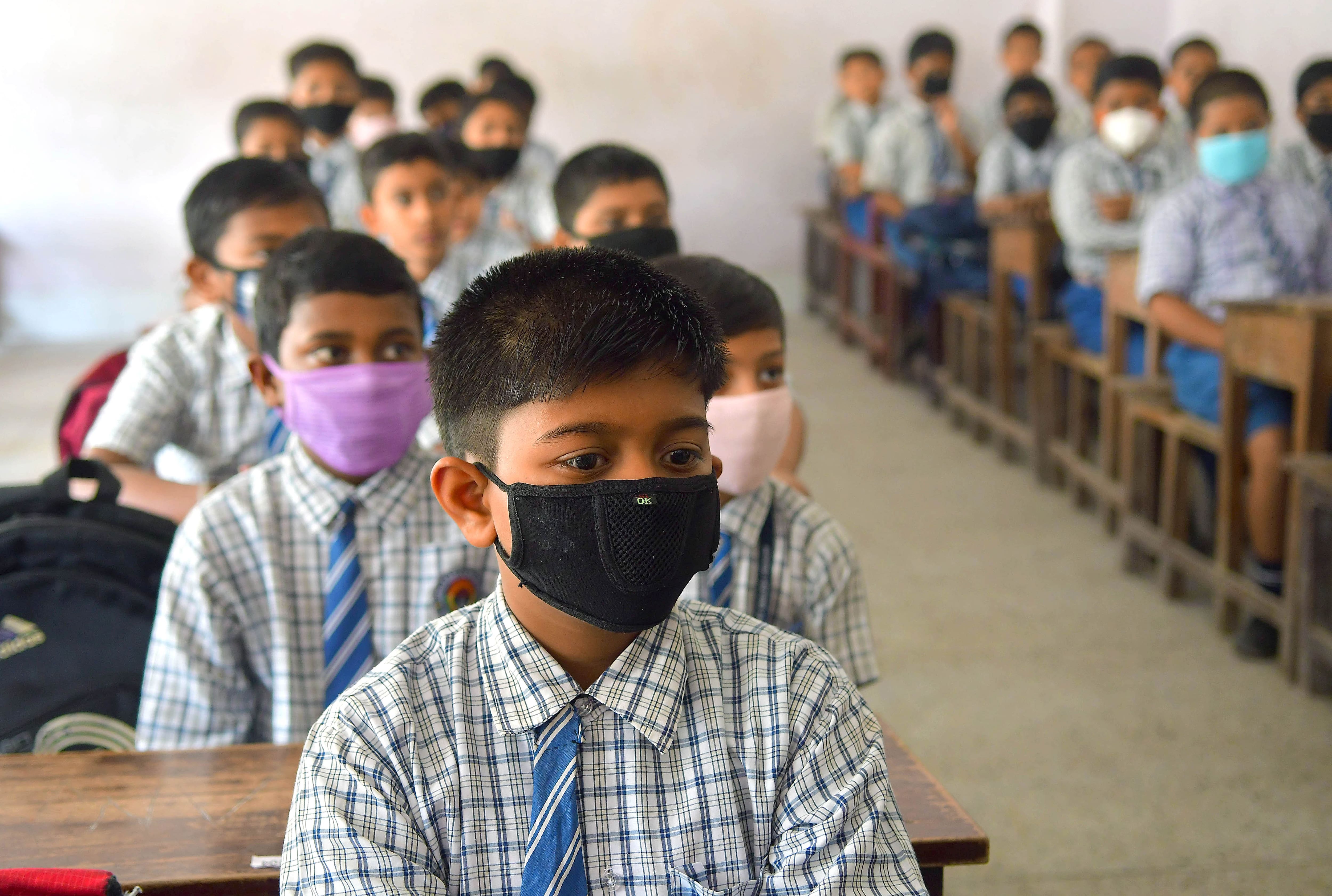 Students attending a class