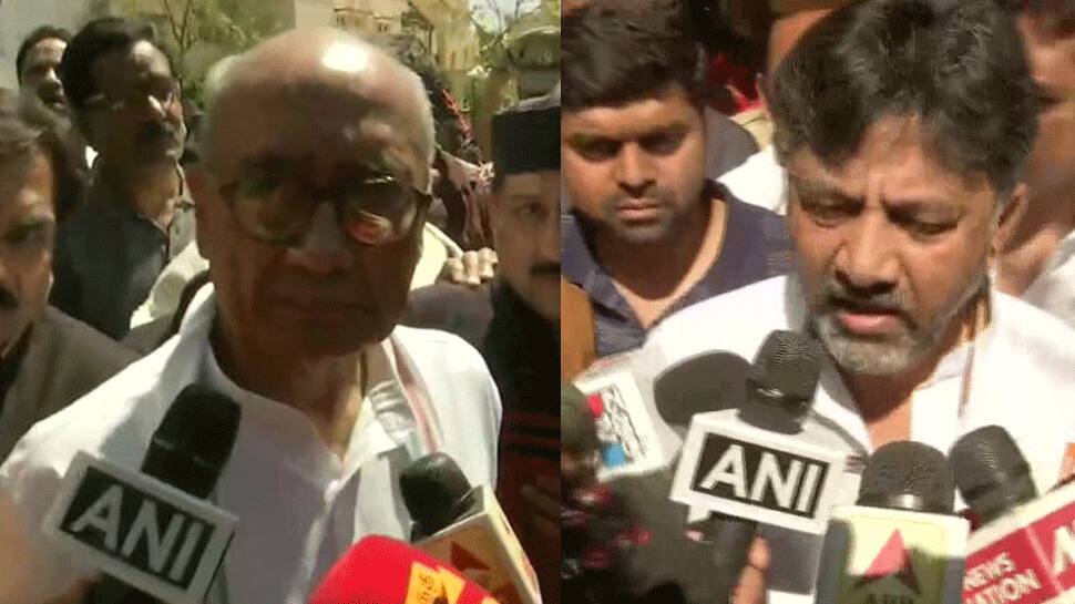 MP political crisis: Digvijaya Singh among Congress leaders taken into preventive custody in Bengaluru