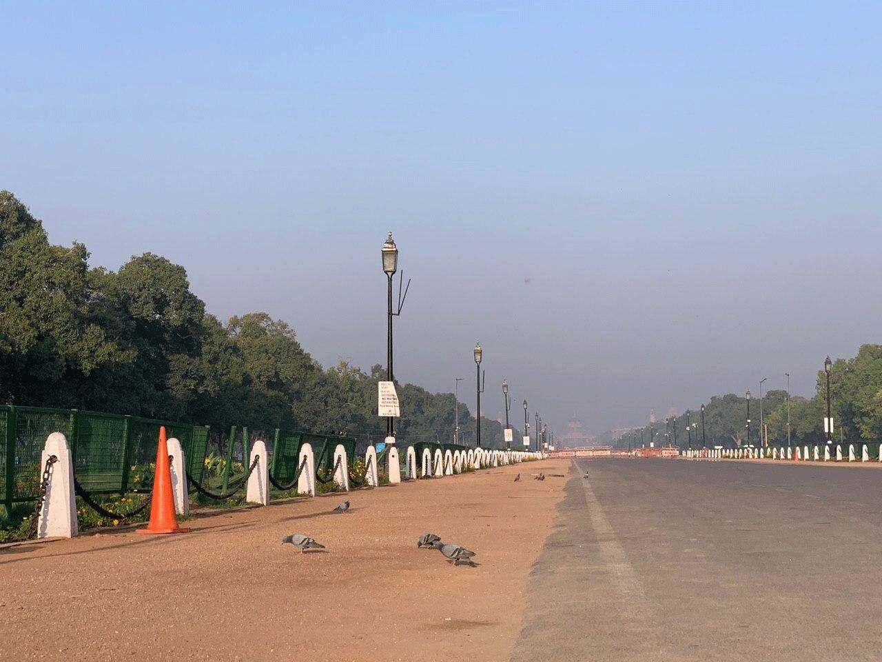 Glimpse of Rajpath during Janata curfew