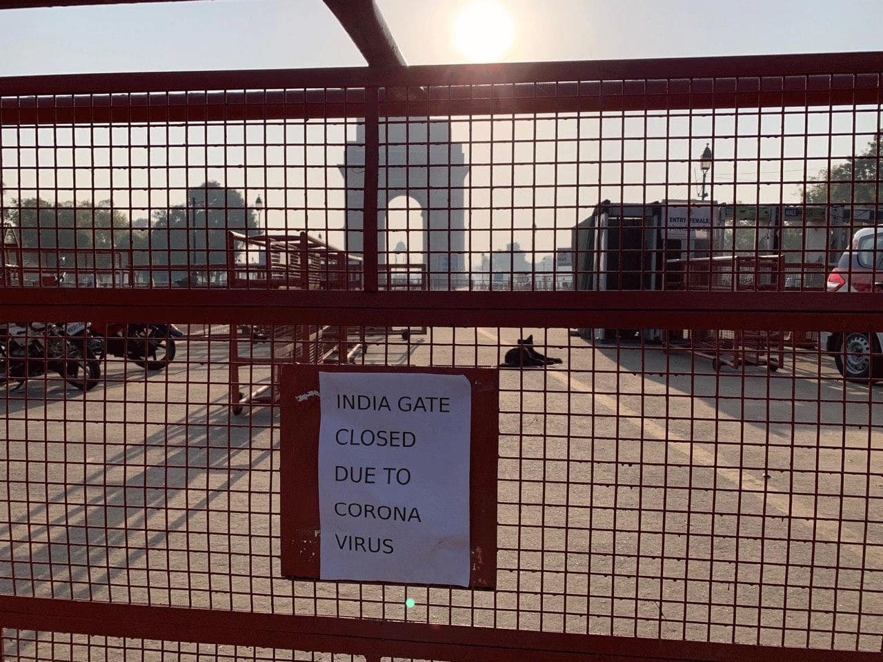 India Gate closed due to coronavirus outbreak