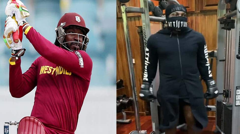 Don’t panic, I got this: Chris Gayle spends time exercising during self-isolation - Watch