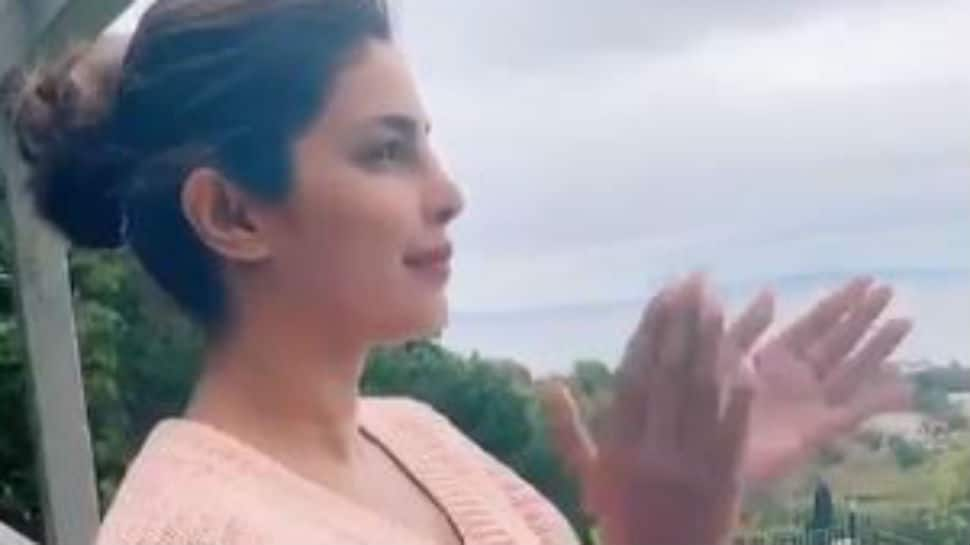 I am there in spirit: Priyanka Chopra joins Janata Curfew initiative from US, thanks coronavirus fighters by clapping from her balcony