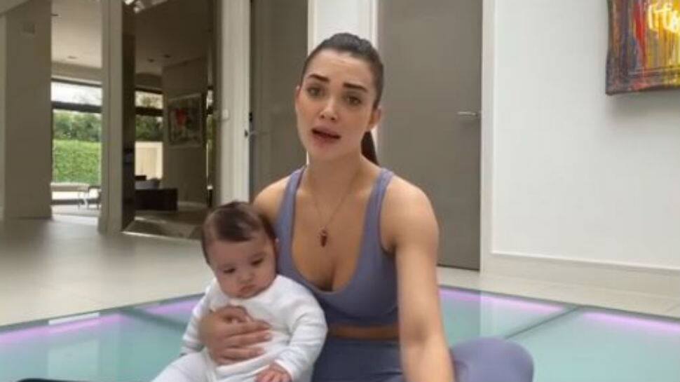 Amy Jackson’s toilet paper-inspired workout with son Andreas cracks up the internet – Watch