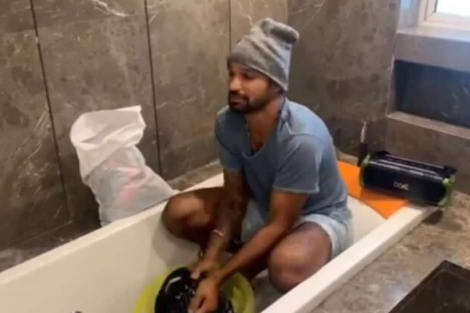 Washing clothes, cleaning washroom: Cricketer Shikhar Dhawan shares life at home due to coronavirus COVID-19 in funny video