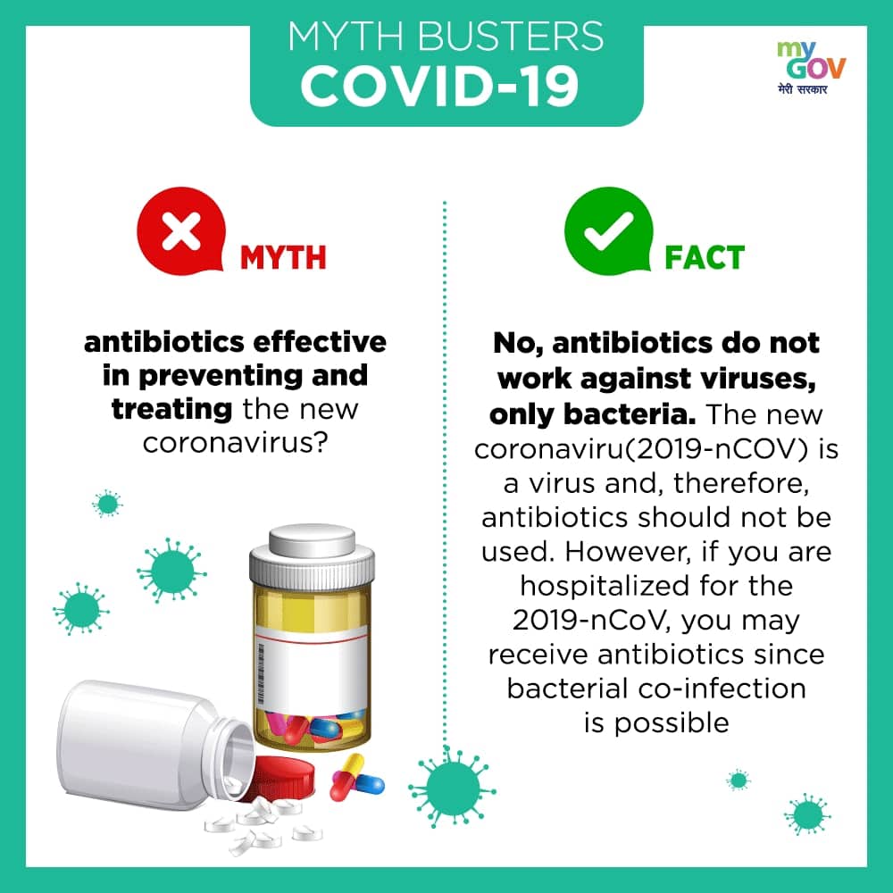 Antibiotics not effective in treating coronavirus