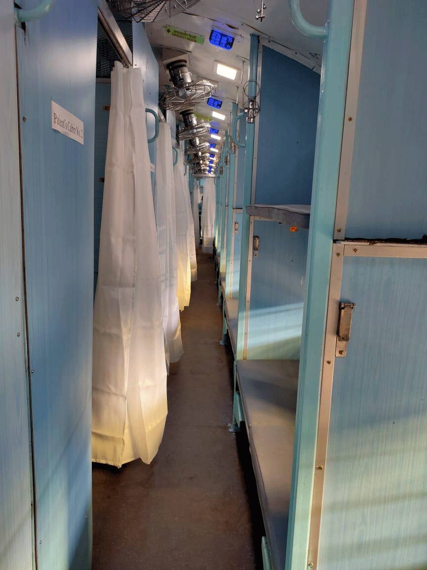 White Curtains and Nurse cabin are being made in the modified quarantine coaches