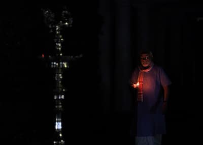 PM Modi lights up diya