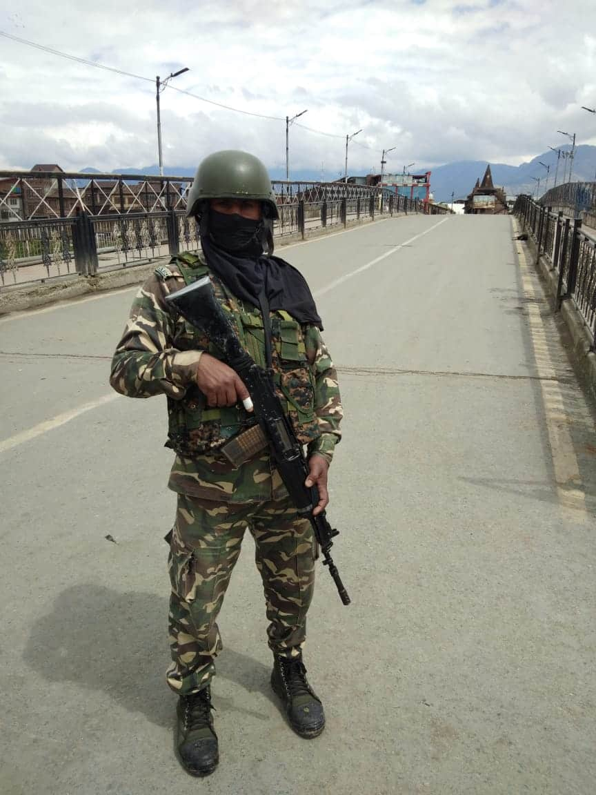 CRPF personnel in Srinagar