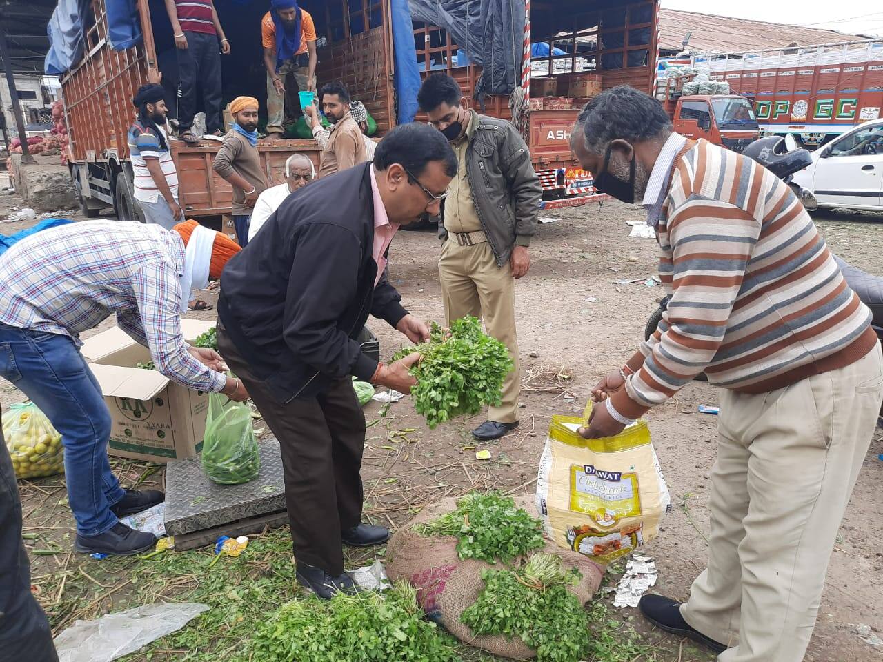 Jammu vegetable market during lockdown