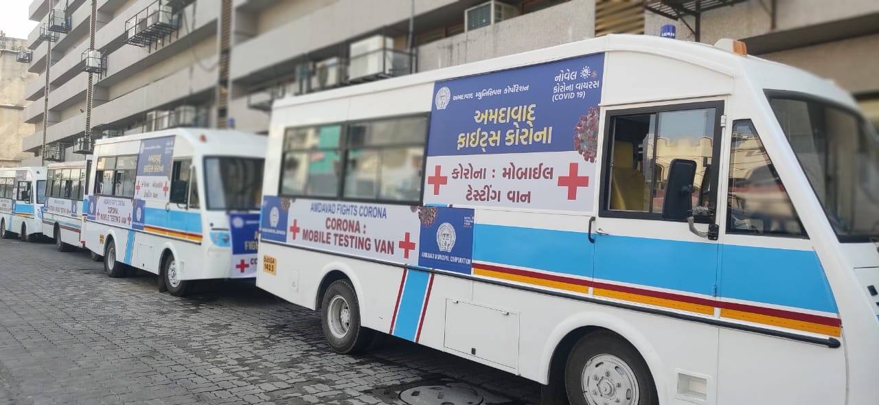 Mobile coronavirus testing lab in Ahmedabad