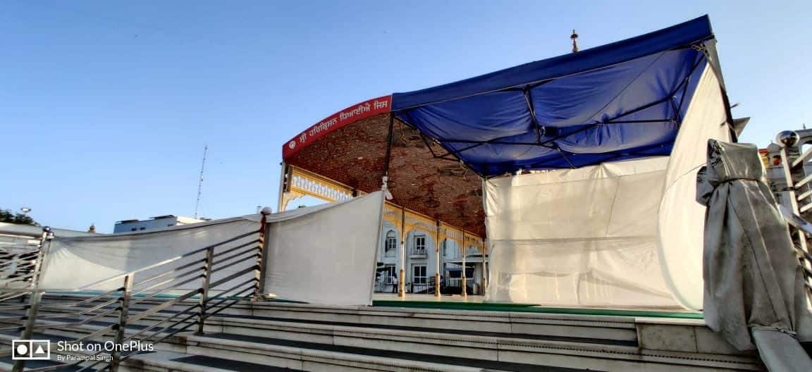 Sanitization process underway in Gurudwara Bangla Sahib 