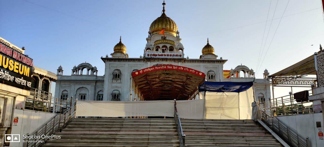 Gurudwara Bangla Sahib being sanitized 