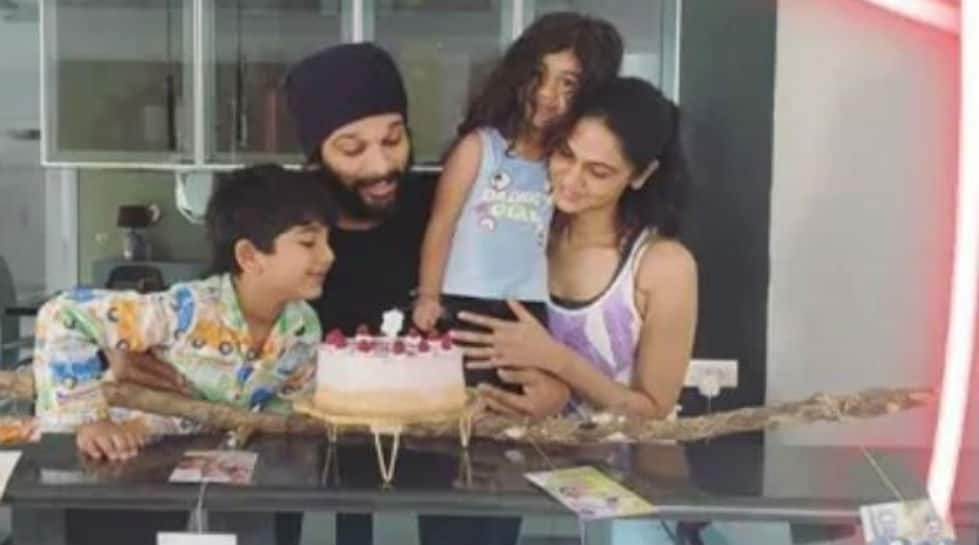 Inside Allu Arjun’s birthday celebrations with wife Sneha and kids Ayaan, Arha  - Pics