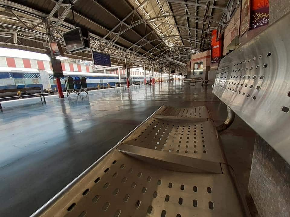 Railway station wears a deserted look