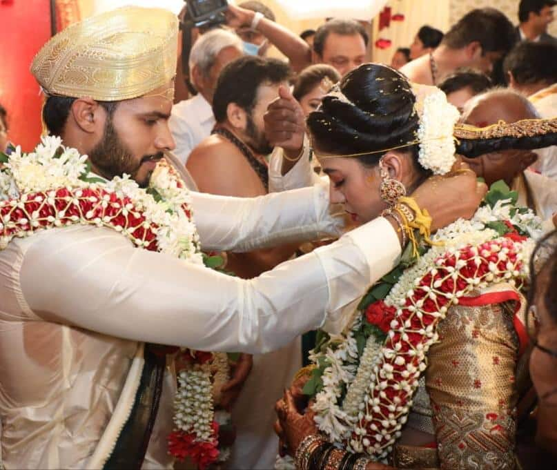 Wedding ceremony of Former Chief Minister HD Kumaraswamy's son Nikhil Kumaraswamy