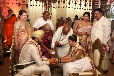 Former Chief Minister HD Kumaraswamy's son Nikhil Kumaraswamy ties knot 