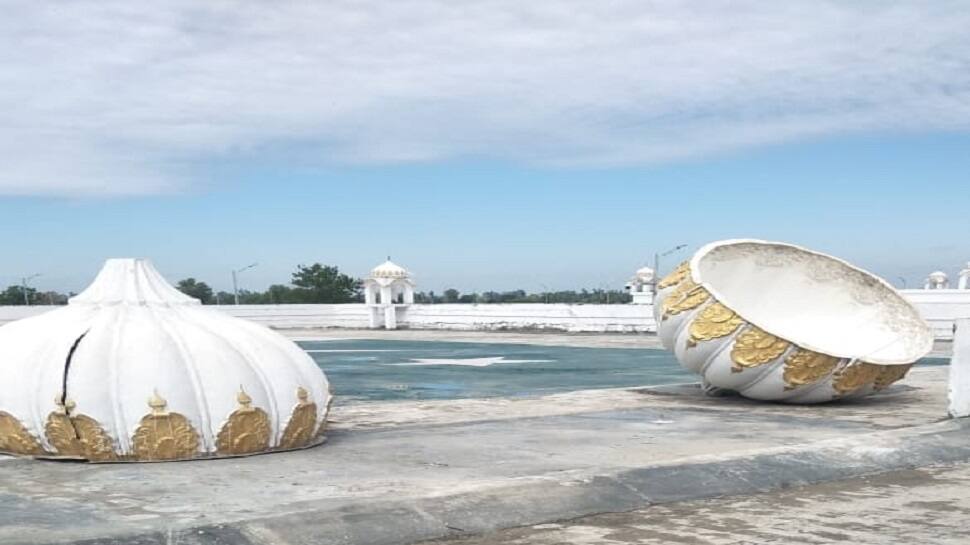 Newly constructed domes of Kartarpur Gurudwara in Pakistan collapses due to thunderstorm