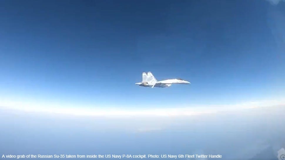 Russian Sukhoi Su-35 intercepts US P-8A warplane over Mediterranean Sea, flies just 25 feet apart: Watch