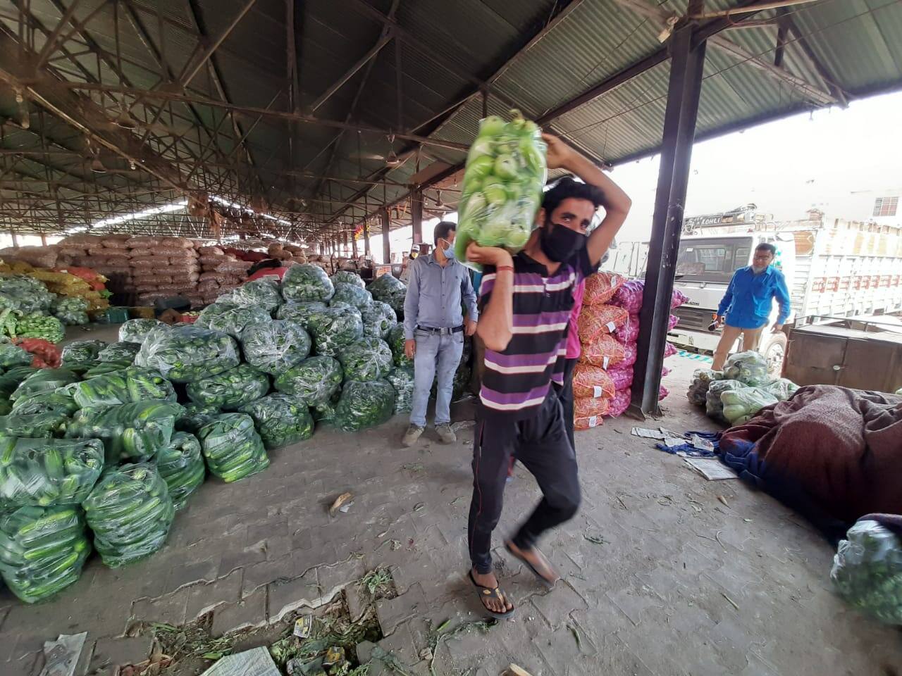 Wholesale vegetable market in Jammu