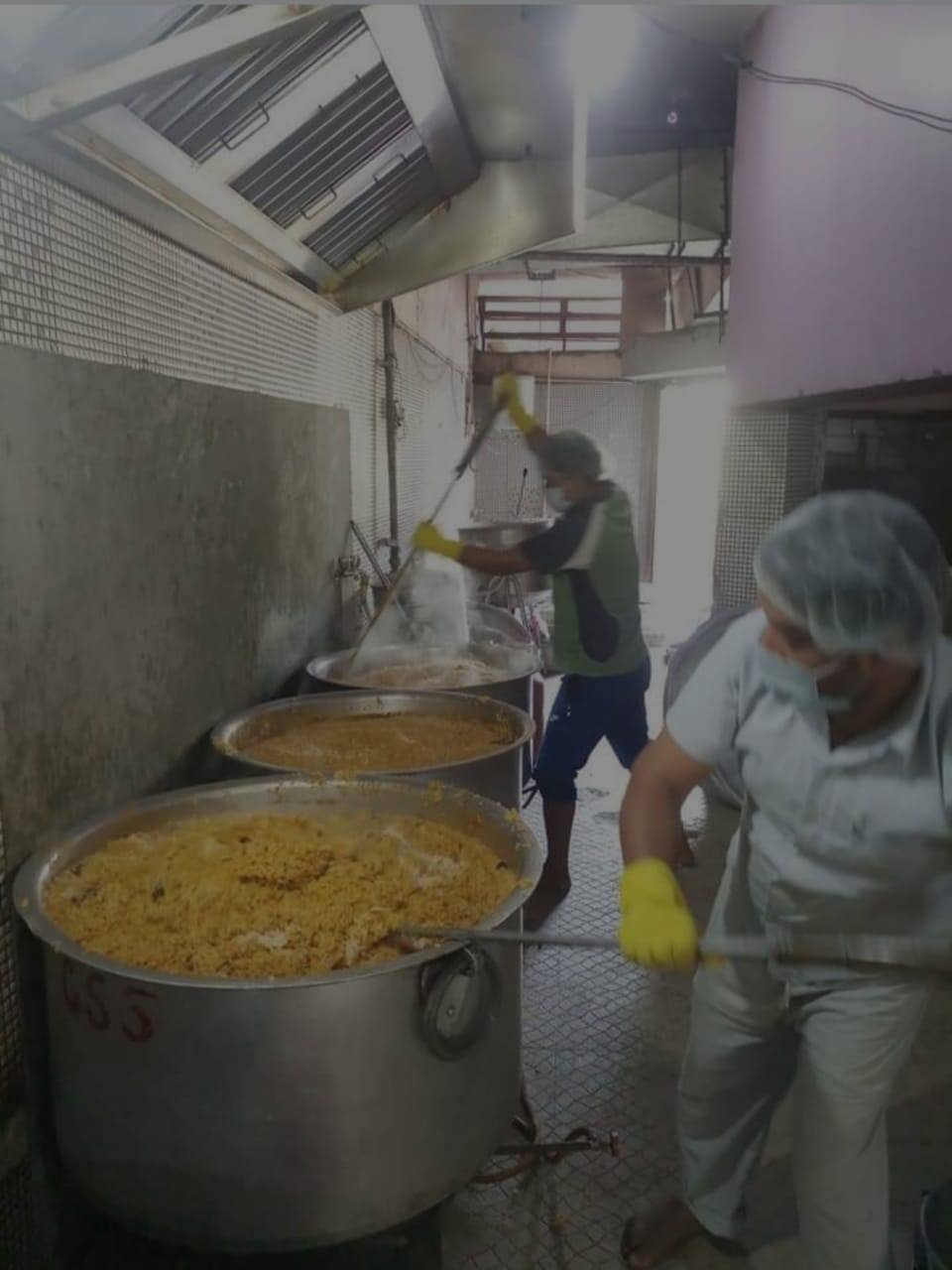 Food being prepared for distribution to needy people amid lockdown