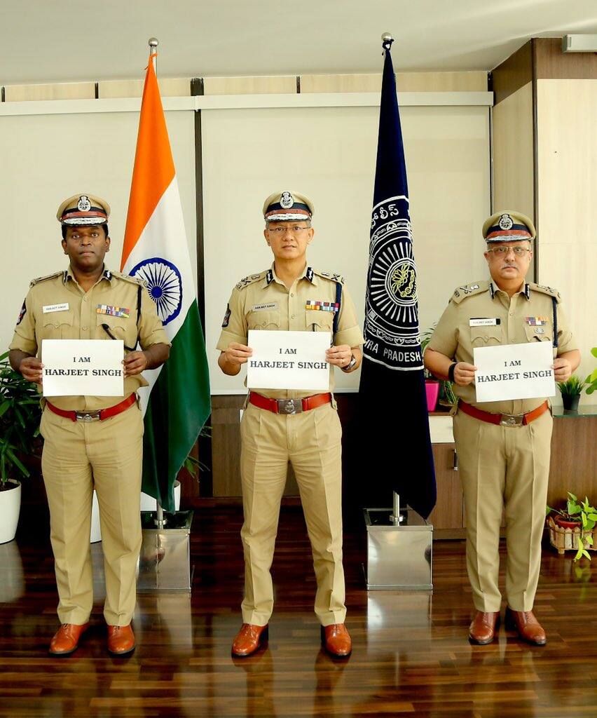 Andhra police come in solidarity with Punjab police SI Harjeet Singh, whose hand was chopped off