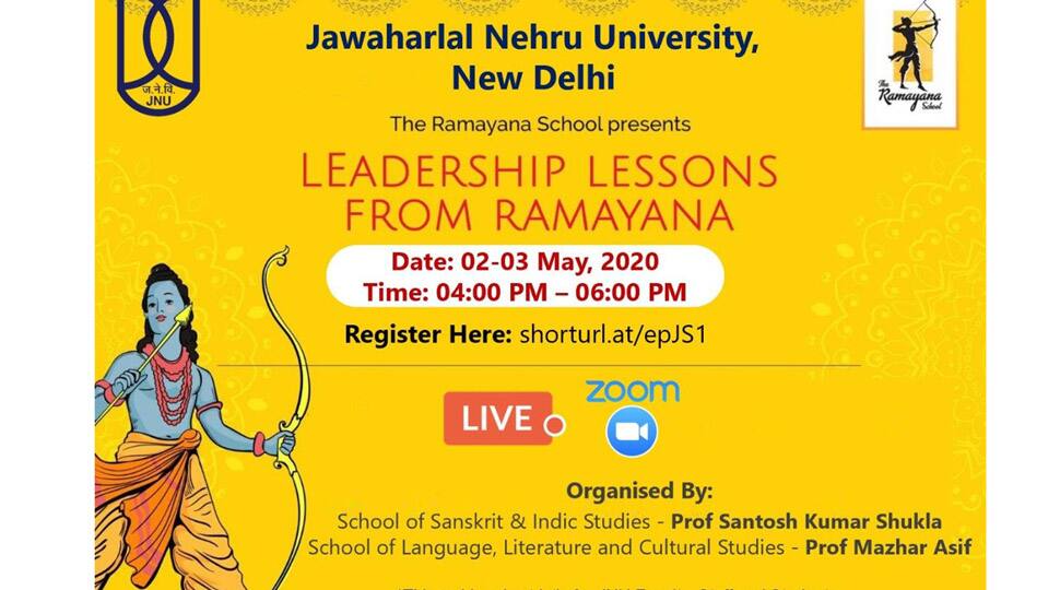 JNU to organise &#039;Leadership Lessons From Ramayana&#039; session, says VC Mamidala Jagadesh Kumar