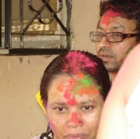 Irrfan Khan with wife Sutapa Sikdar