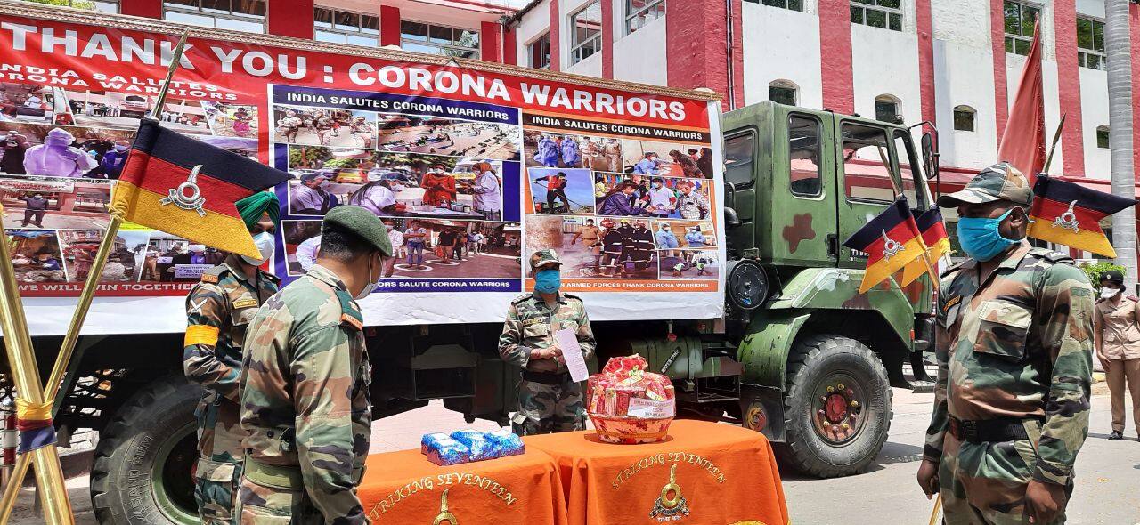 Army personnel fighting corona situation gets honoured