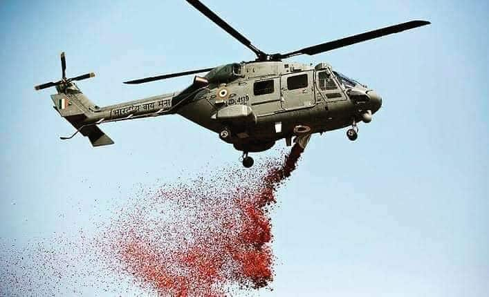 IAF choppers shower flower petals at hospitals in Jaipur