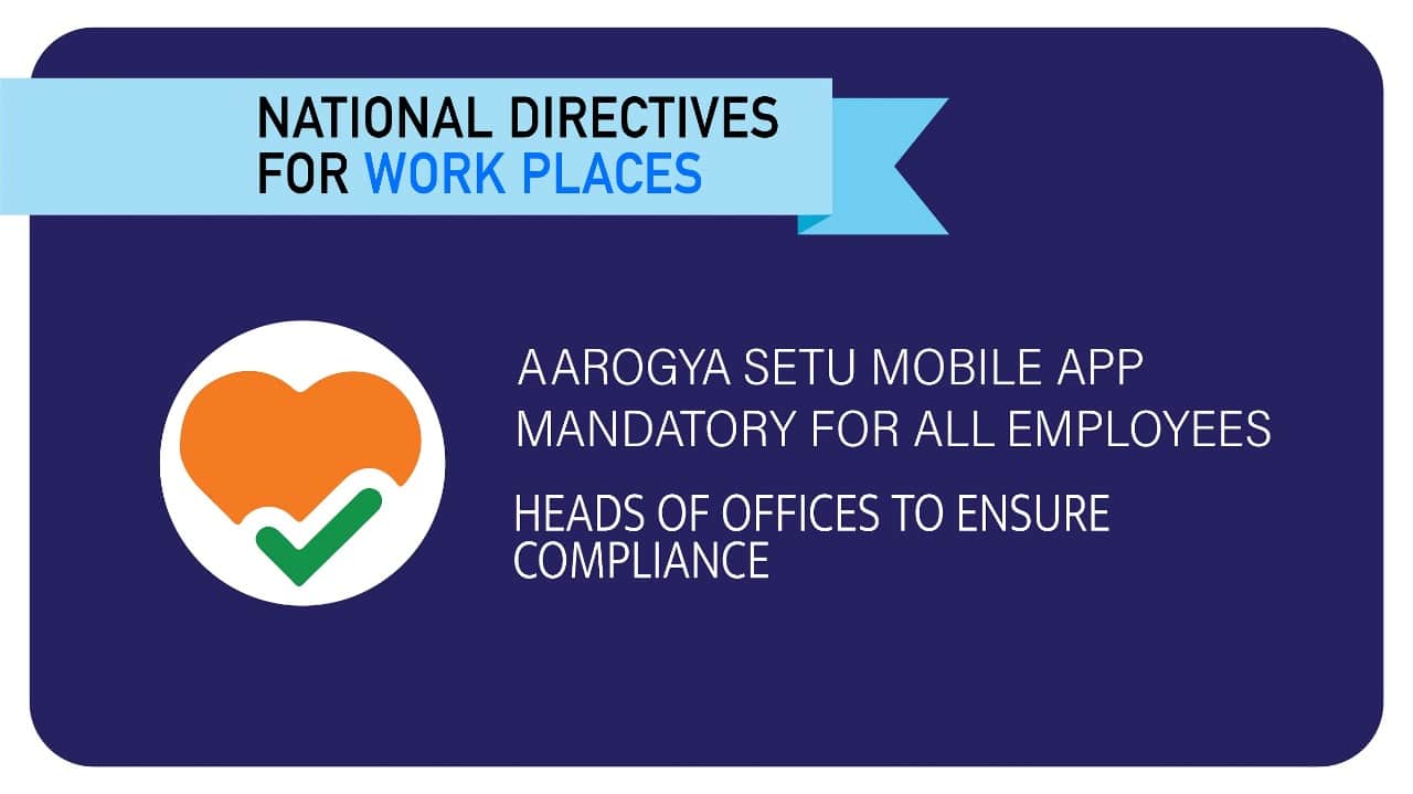 National directives for workplaces across India