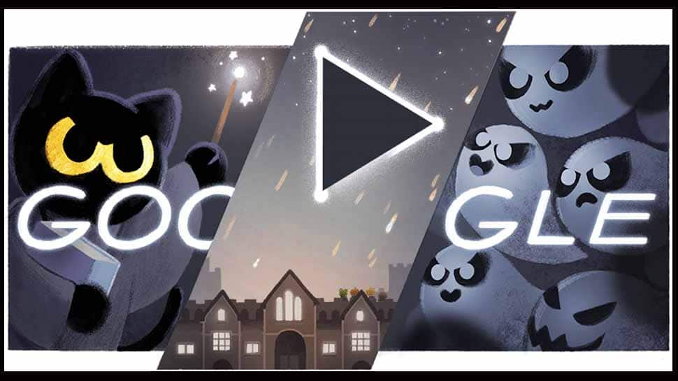 The Adorable Cat From the Halloween Google Doodle Game Has